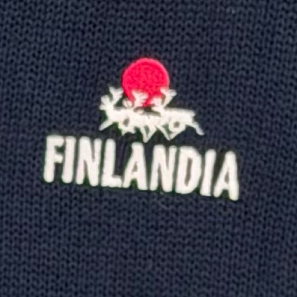 La Mode Men’s Finlandia Embroidered Navy Knit‎ Vest L
